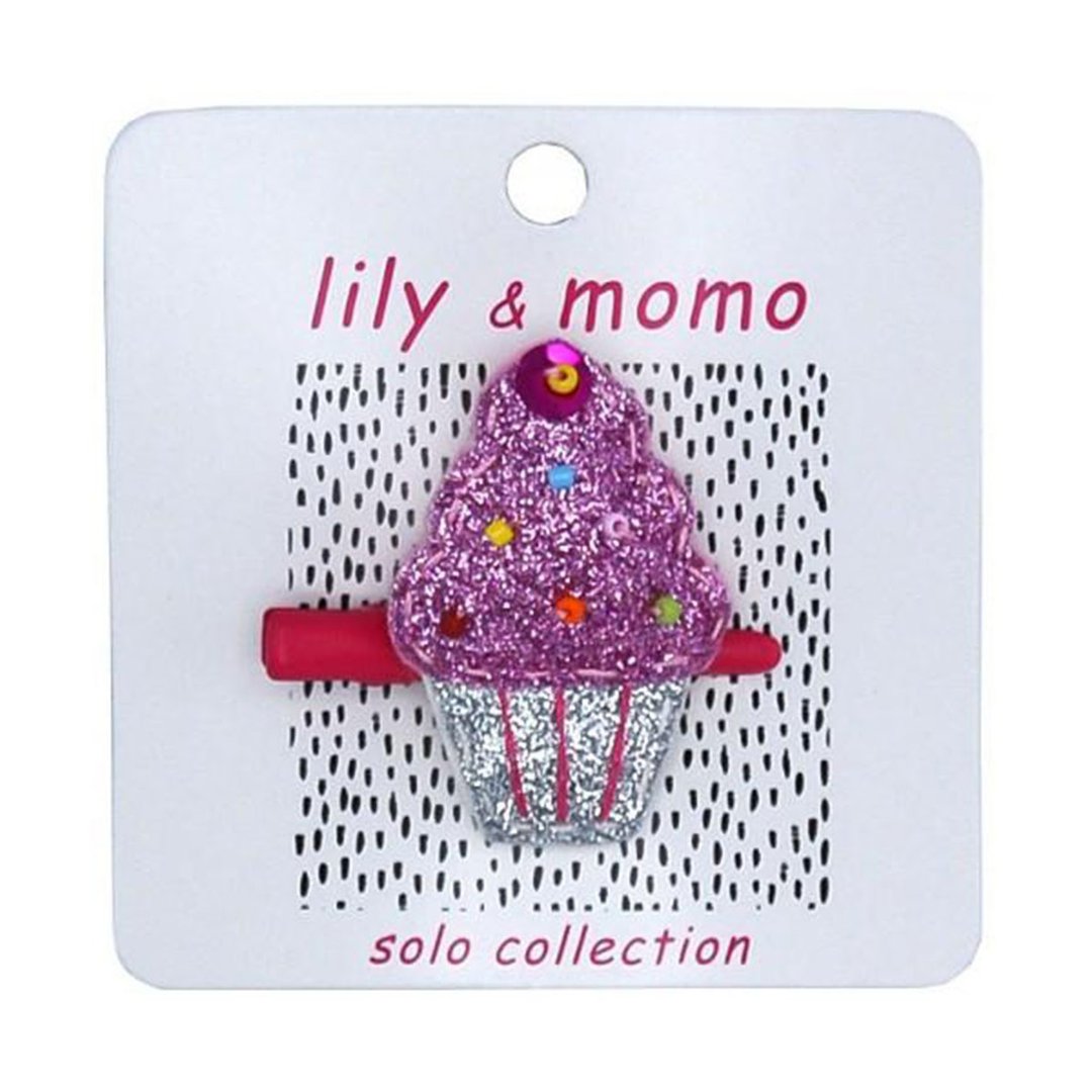 美国 Lily & Momo 手工发饰 ─ 闪亮杯子蛋糕 | 甜美公主风 | - 婴儿饰品 - 其他人造纤维 紫色