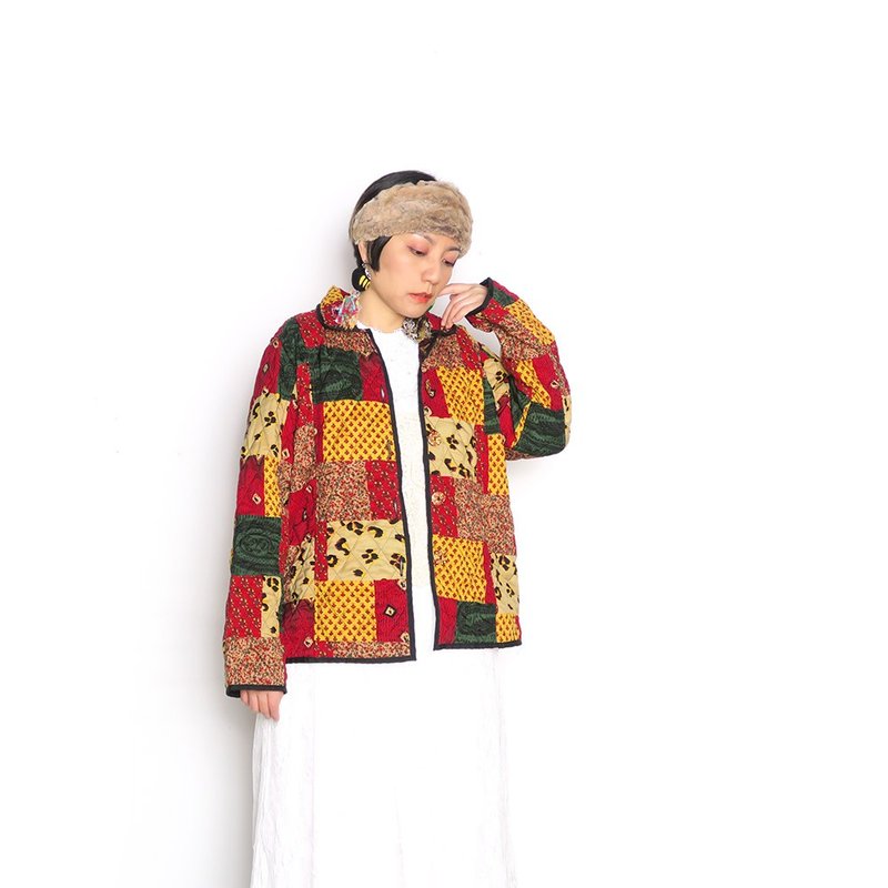 碎花拼接。双面穿古着花毯外套 (FJ 01) - 女装休闲/机能外套 - 其他人造纤维 多色
