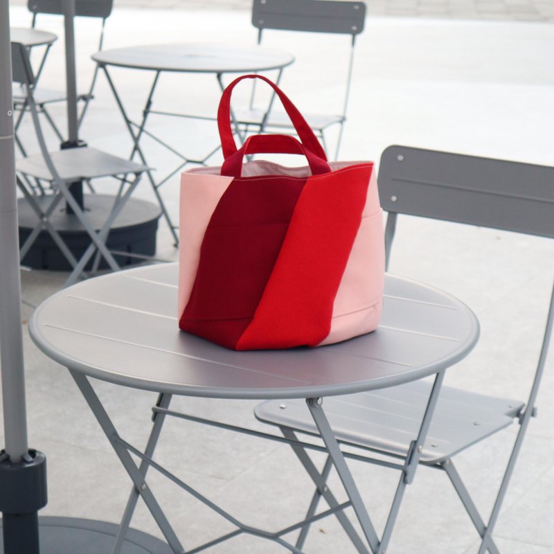 热气球造型手拿包-殷红色(大) - 手提包/手提袋 - 棉．麻 红色