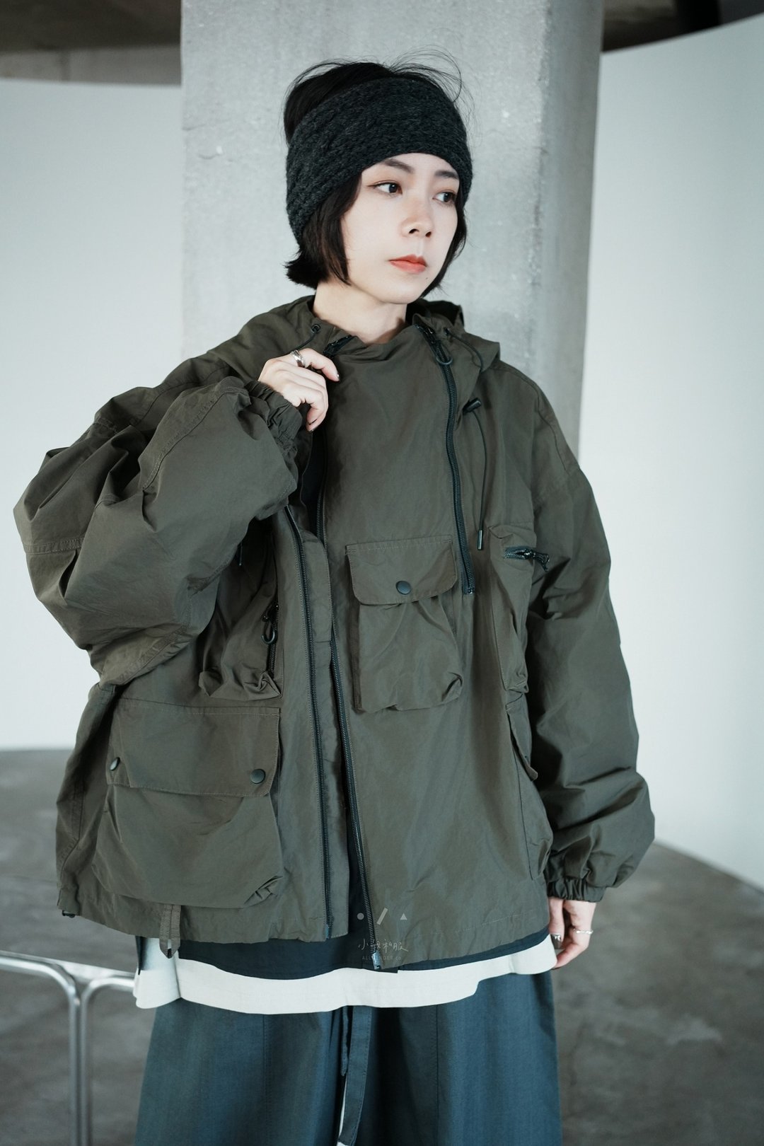 骇客城市多口袋防泼水外套 - 2 色 - 绿 - 女装休闲/机能外套 - 尼龙 绿色