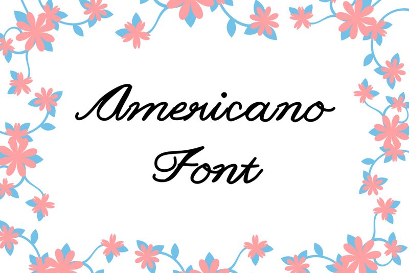 americano font - 字体设计 - 其他材质 