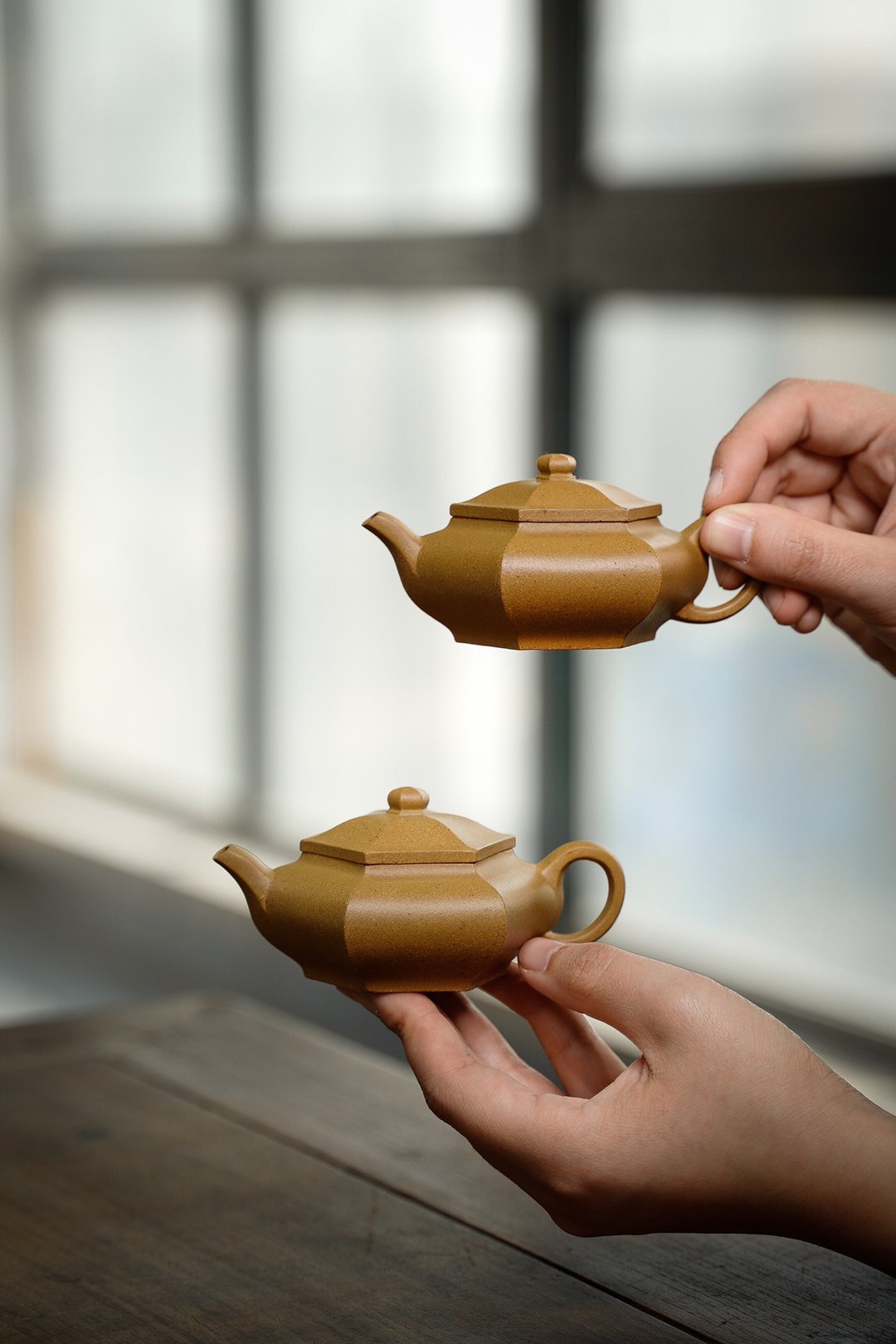 宜兴紫砂壶 全手工藏六方 原矿段泥115cc 独孔 赠不锈钢网孔 - 茶具/茶杯 - 陶 