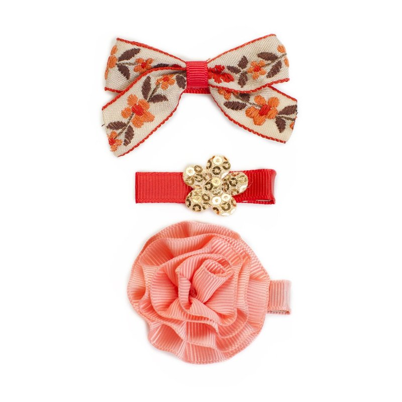 英国Ribbies 综合缎带3入组-Annabelle  宝宝发夹 - 发饰 - 聚酯纤维 