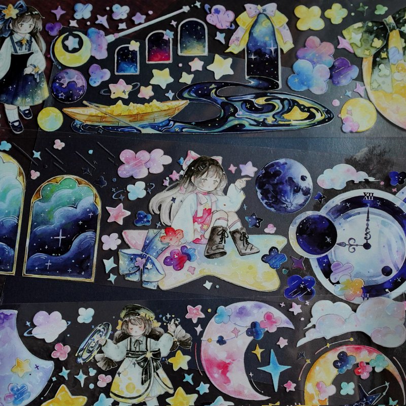 星之歌 PET 紙膠帶  台灣製 - 纸胶带 - 纸 多色