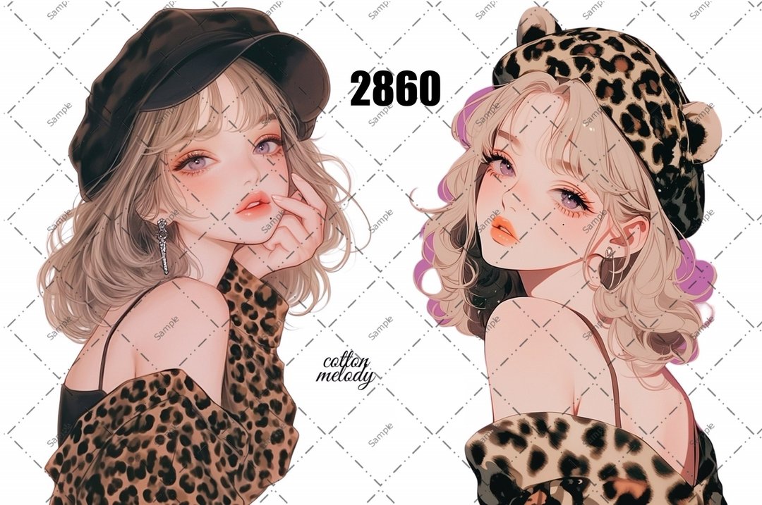 original sticker no.2860 人物贴纸 原创贴纸 原创人物贴纸 装饰贴纸 cotton melody - 贴纸 - 纸 