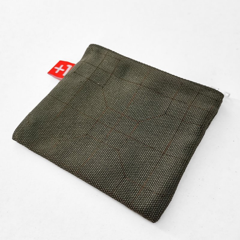 传统磁砖图案帆布散纸包 (香港特色) - 铅笔盒/笔袋 - 棉．麻 绿色