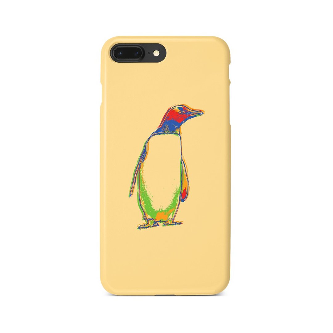 iPhone case / graphic penguin - 手机壳/手机套 - 塑料 橘色