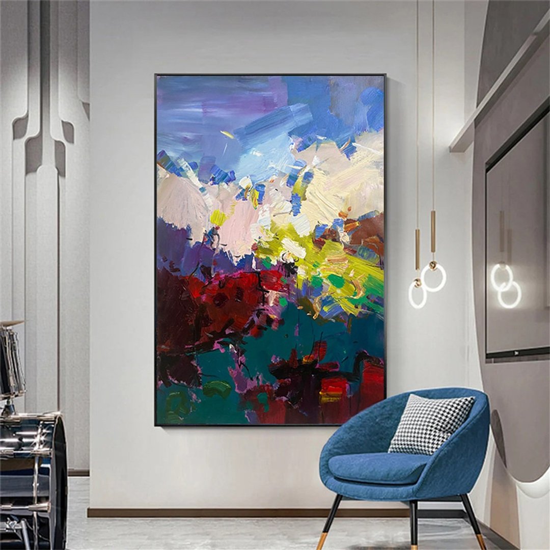 春色满园 手绘油画/抽象/原创商品/装饰画/挂画/客厅/走廊/沙发画 - 海报/装饰画/版画 - 亚麻 多色