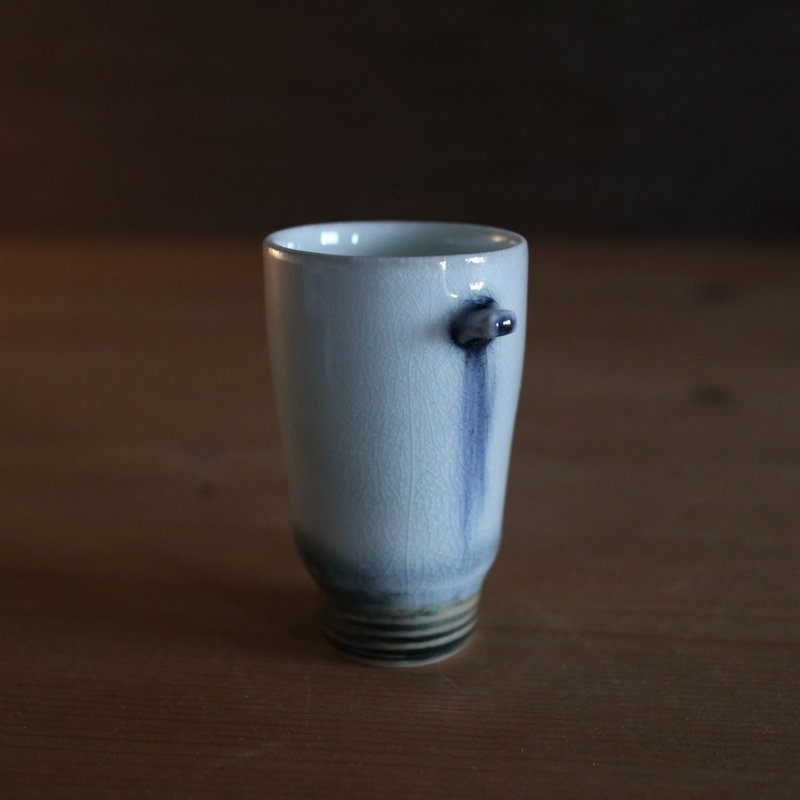 刻度・残垣 柴烧茶酒杯 41ml  #p17 - 其他杯子 - 瓷 白色