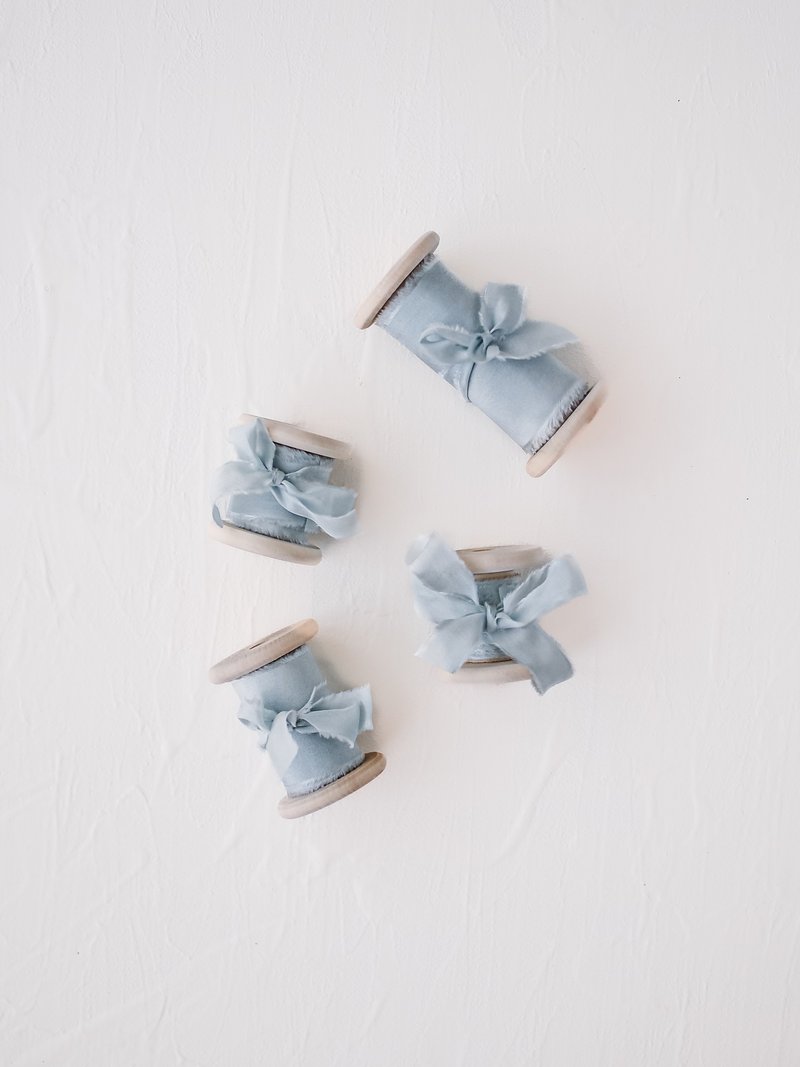 Pastel Sky / Hand Dyed Original Silk Ribbon - 包装材料 - 丝．绢 