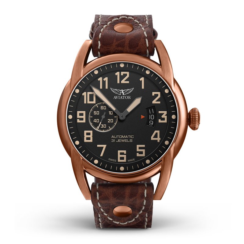 布里斯托侦察机 RISTOL SCOUT 小秒针机械腕表 - 男表/中性表 - 不锈钢 金色