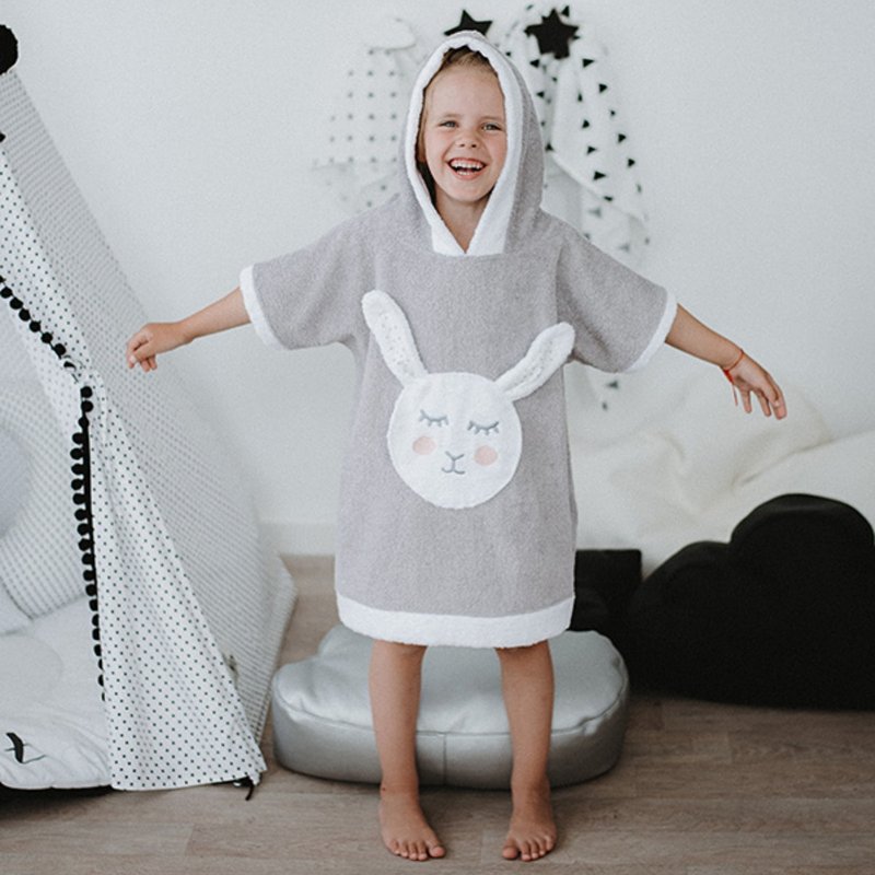 Baby toddler beach poncho Baby bunny - 泳衣/游泳用品 - 棉 银色