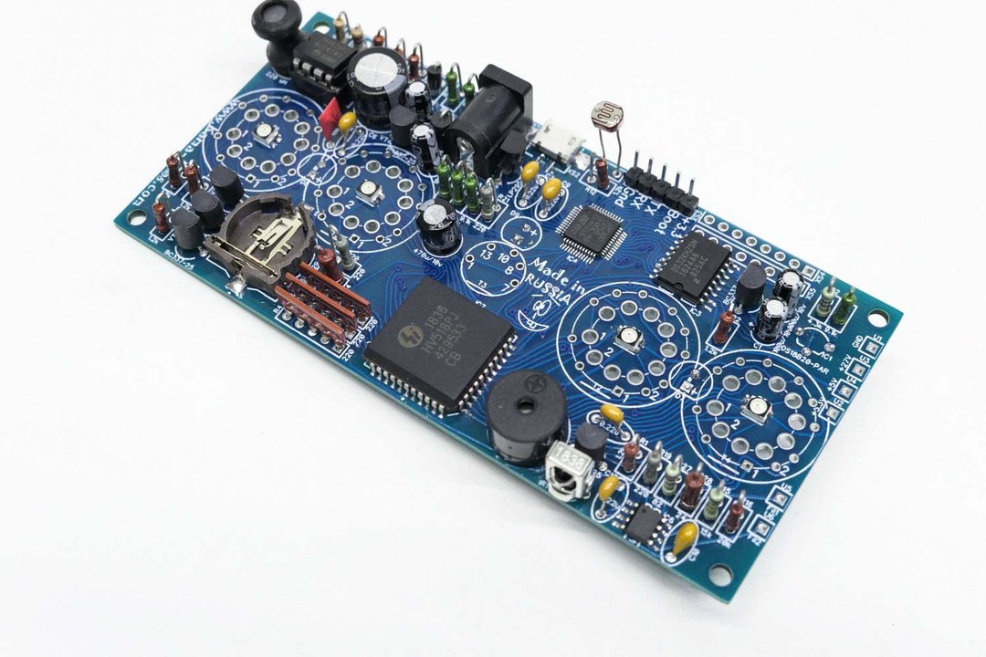 BOARD ONLY Desk Clock IV-11 / IV-12 VFD Tube + Wooden Case + Remote Nixie Era! - 数码小物 - 木头 咖啡色