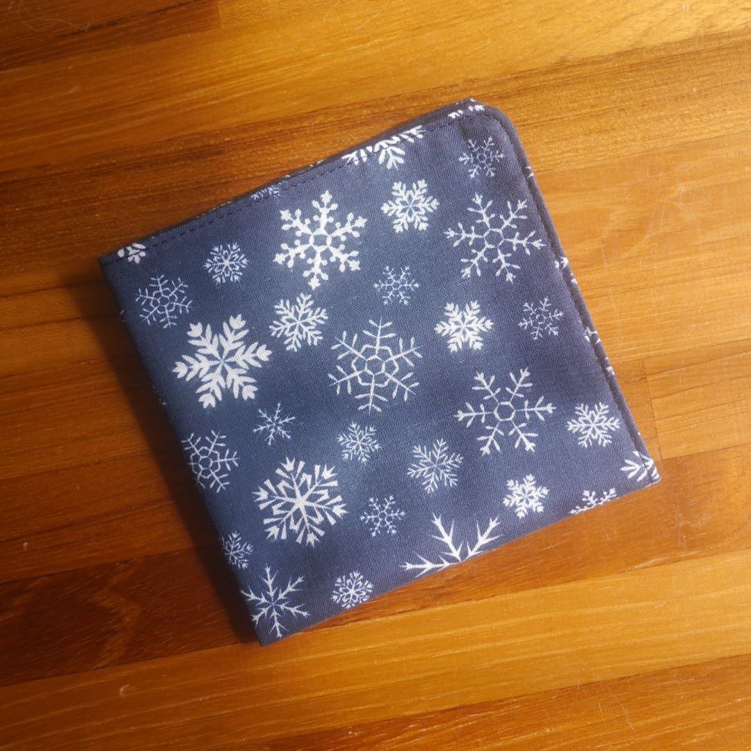 台湾二重纱手帕 = 雪花 = 藏青 - 手帕/方巾 - 棉 