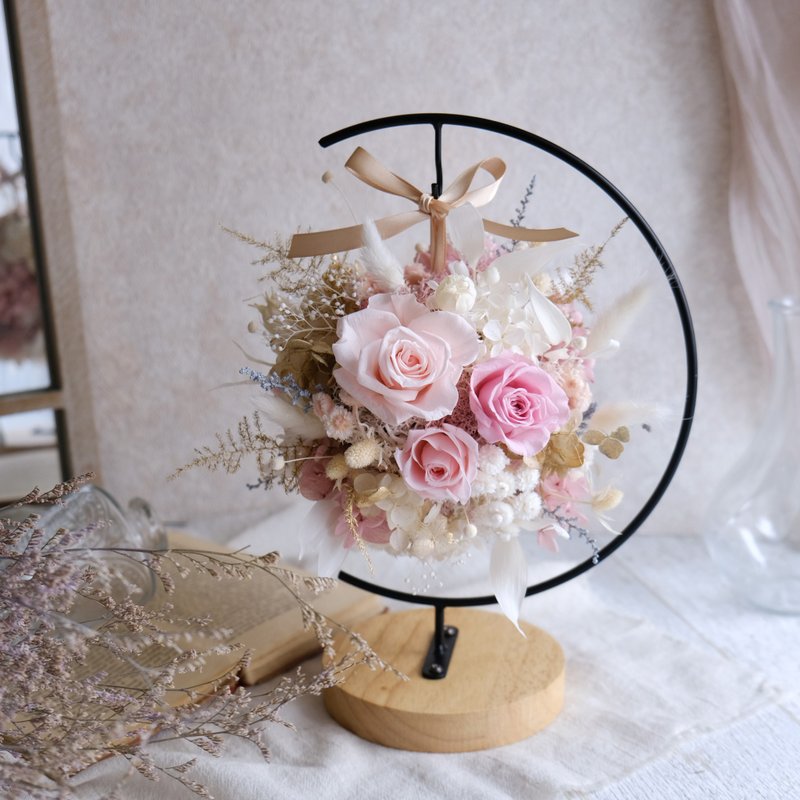 吊挂花球/开幕/新居/不凋花/永生花/干燥花/吊球/情人节/礼物 - 植栽/盆栽 - 植物．花 粉红色