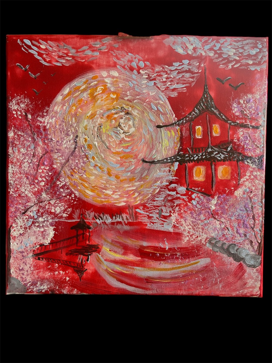 太阳塔 - 墙贴/壁贴 - 棉 红色