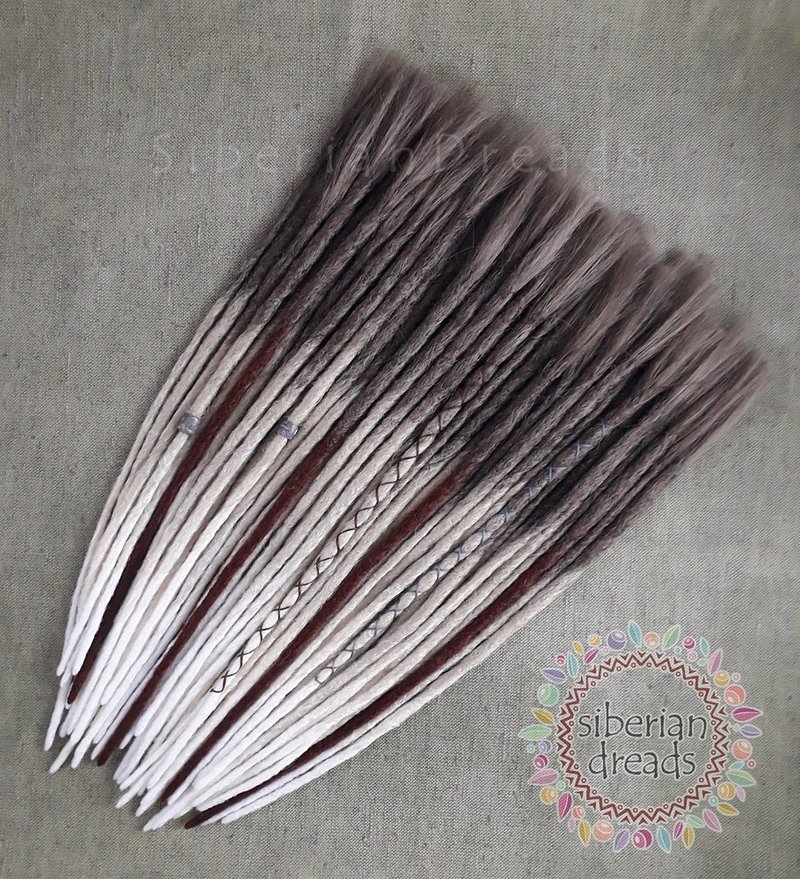 永久性发辫延伸 / 棕色金黄色组合钩织柔顺发辫 - 发饰 - 其他材质 金色