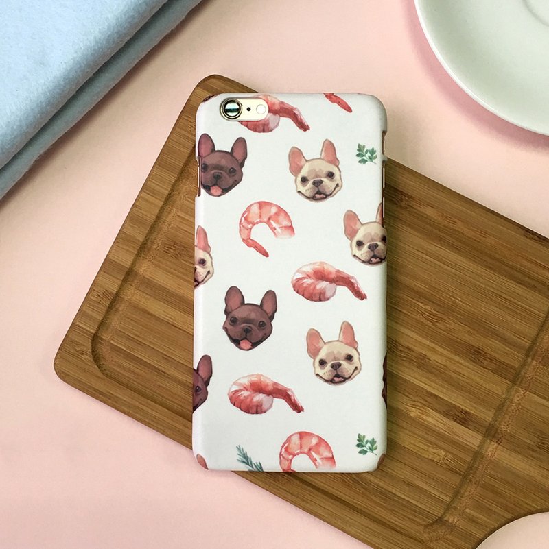 法斗吃海鲜-iPhone(i5.i6s,i6splus)/Android(Samsung三星, HTC, Sony)原创手机壳/保护套 - 手机壳/手机套 - 塑料 黄色