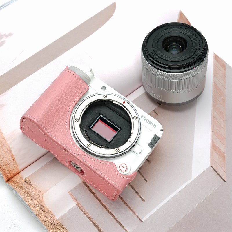 适用机型CANON EOS R50 V 手掌纹皮革相机底座皮套 - 相机包/相机袋 - 真皮 多色