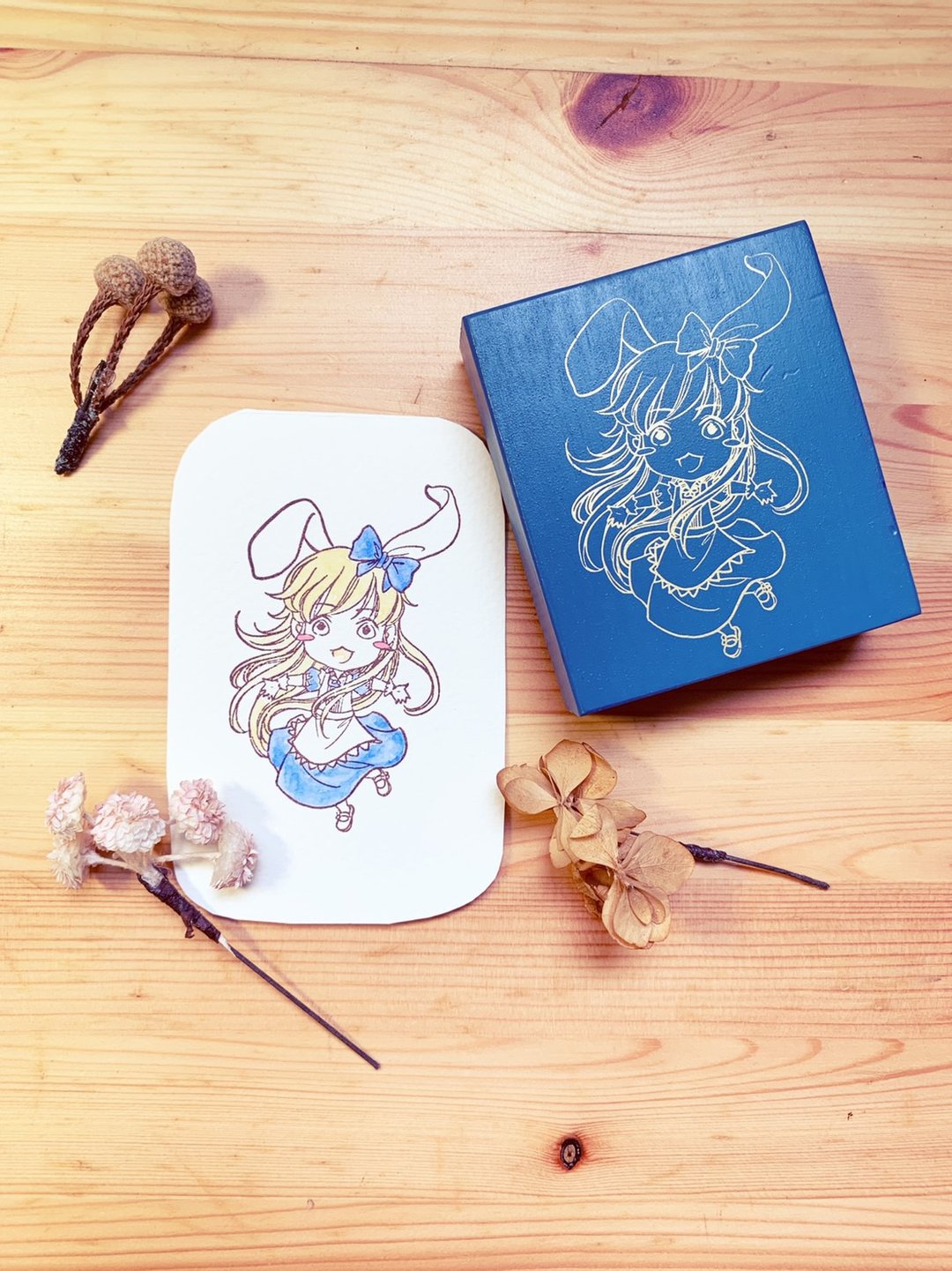 【福利品】Q版公主印章(Alice) - 印章/印台 - 木头 蓝色