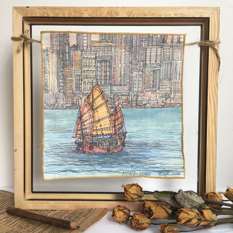 英国Roy Milbum香港湾风情Hong Kong Water Bay | 洗脸布 - 脸部清洁/卸妆用品 - 其他材质 蓝色