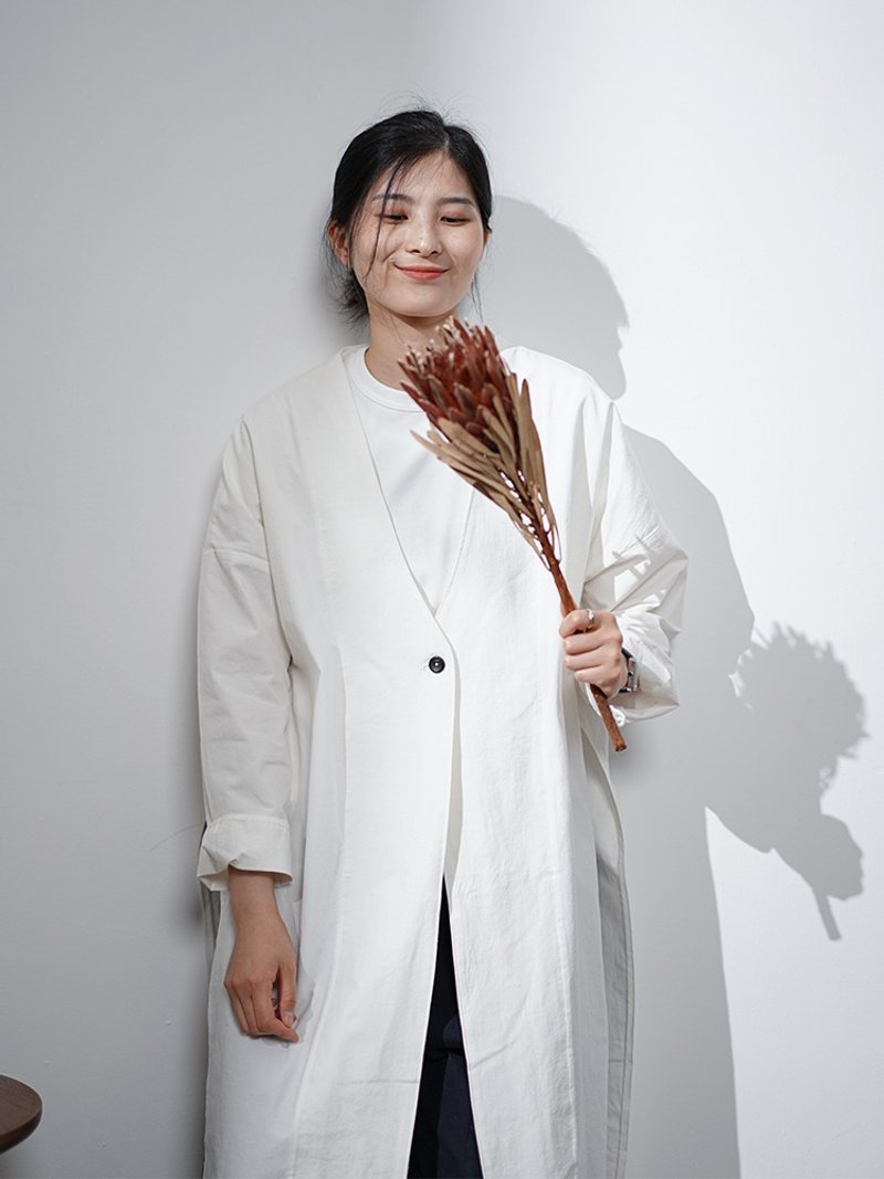 鹿造 一衣多穿 进口面料 长外套男女同款 - 男装外套 - 棉．麻 