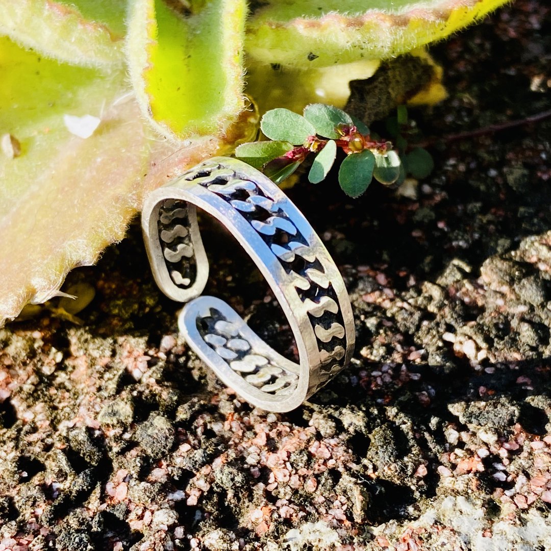 纯银 麻花 戒指 S318 - 戒指 - 纯银 银色