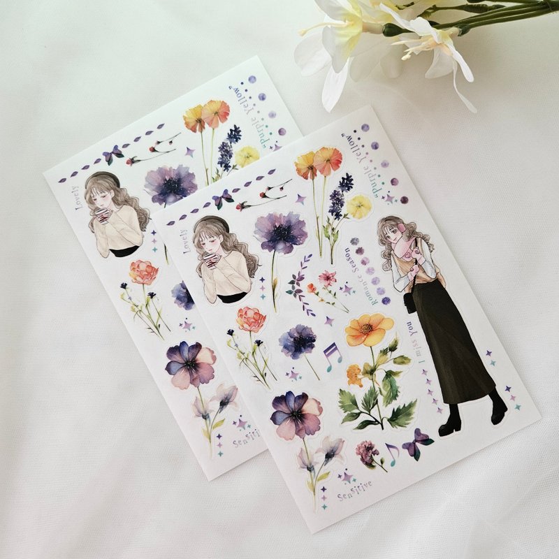 感性贴纸_ONi_浪漫冬日_紫色 - 贴纸 - 塑料 