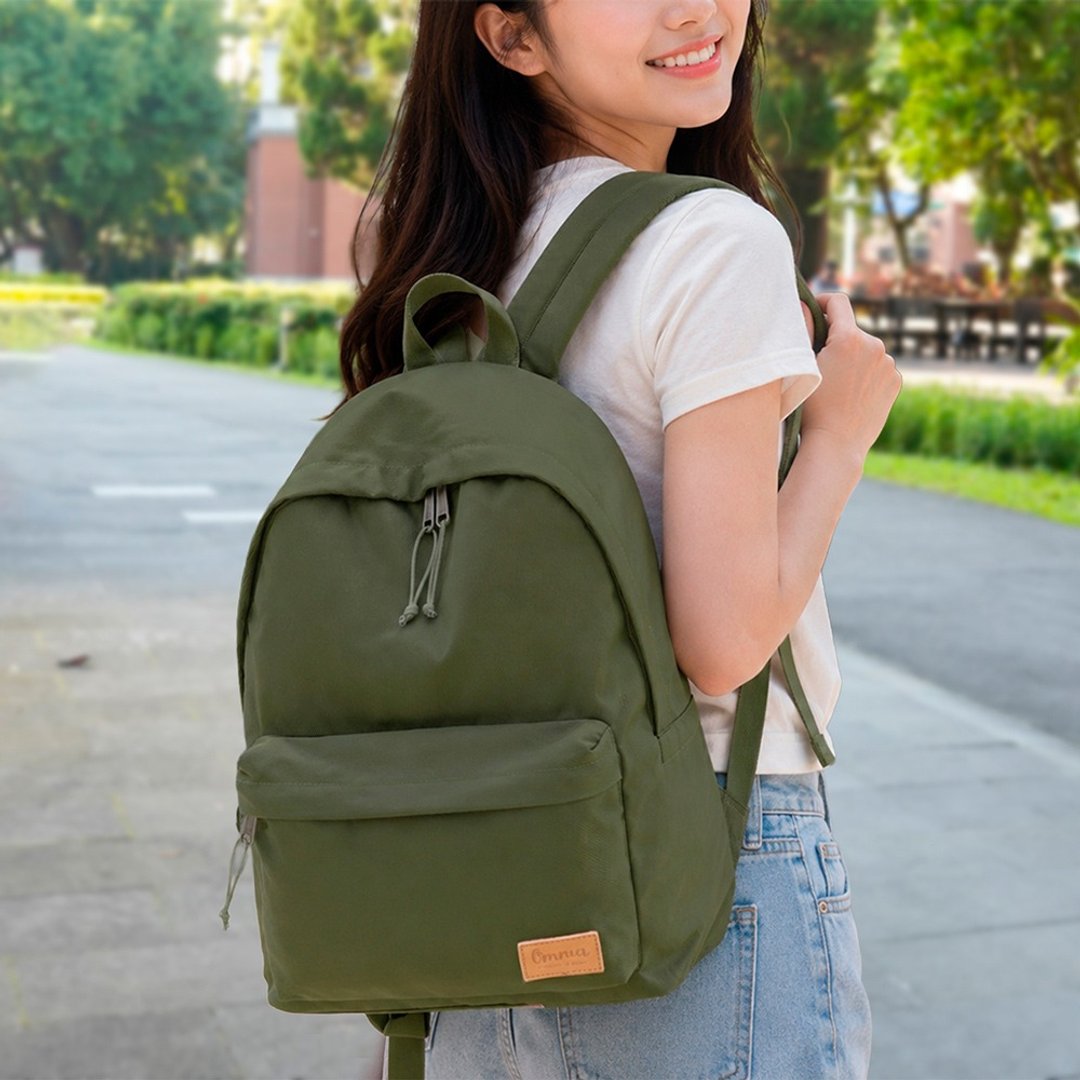 聪明收纳率性尼龙笔电后背包 (橄榄绿) - 后背包/双肩包 - 尼龙 绿色