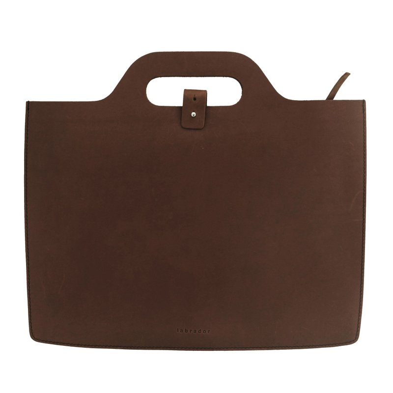 【特价】 labrador 手提包  外盒损伤/牛皮痕迹 - 手提包/手提袋 - 真皮 咖啡色