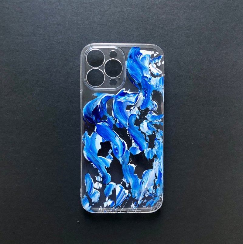 Acrylic 手绘抽象艺术手机壳 | iPhone 13 Pro Max |  Blue Sky - 其他 - 压克力 蓝色