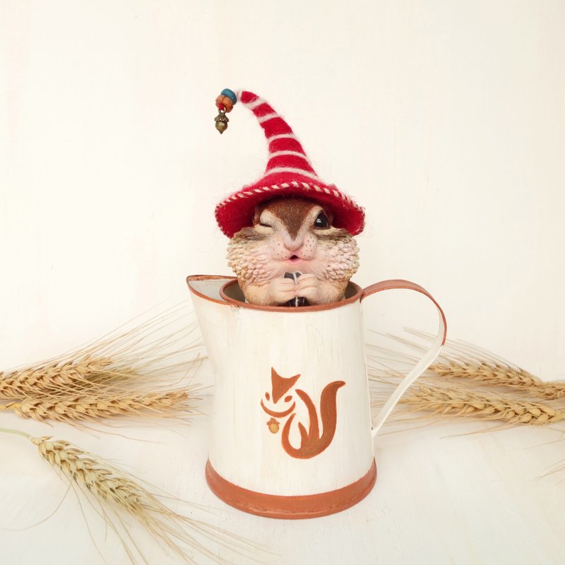 花栗鼠-精灵帽壶 - 摆饰 - 其他材质 多色