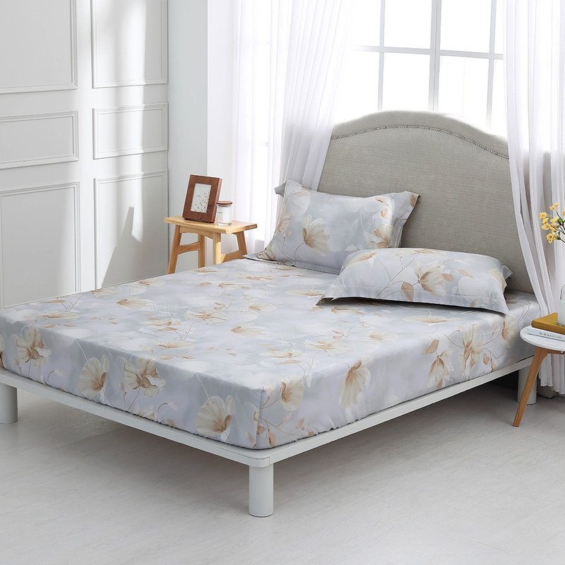 鸿宇 400织天丝 床包枕套组 悠特金(单人/双人/加大/特大) - 寝具 - 其他材质 灰色