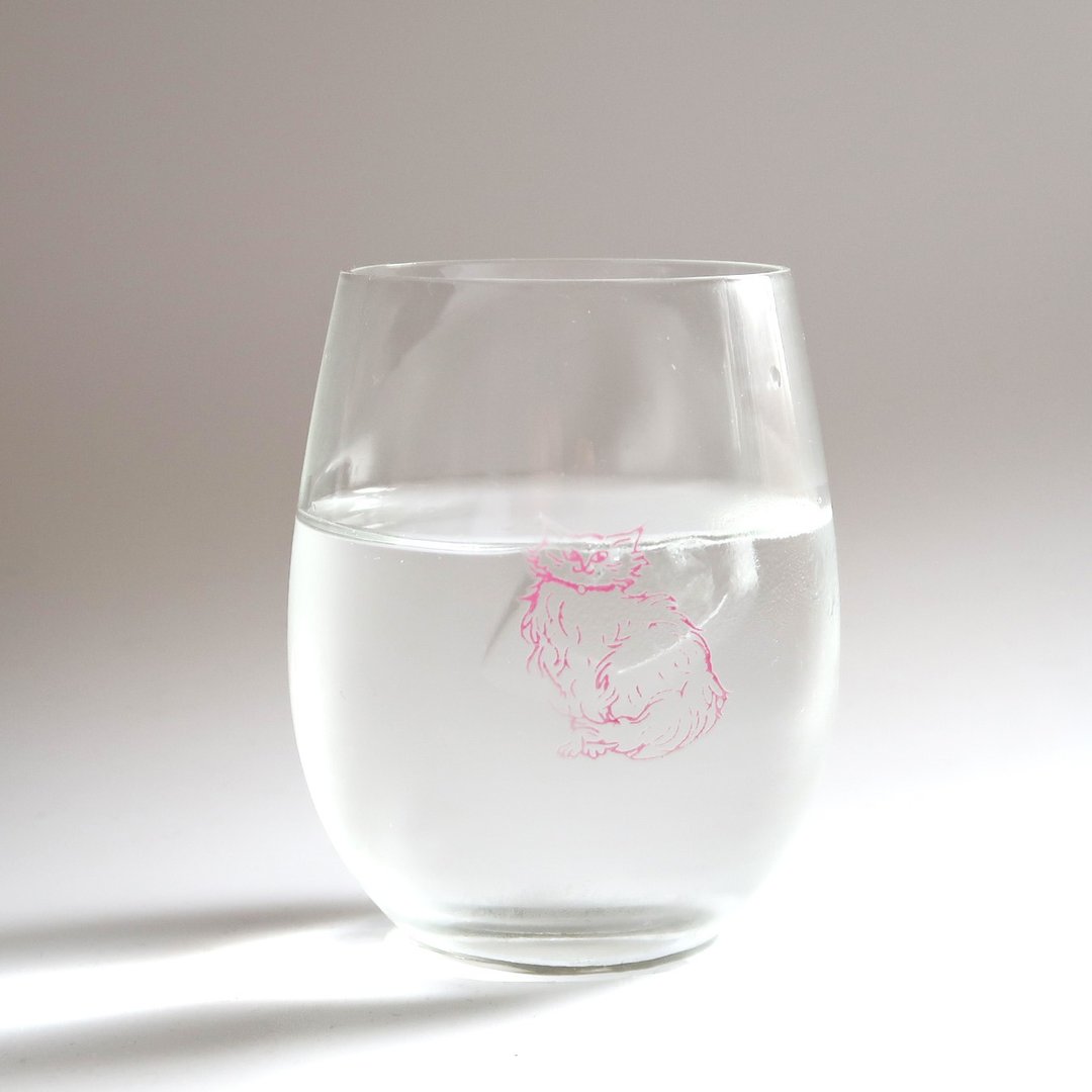 A glass that changes the color of a cat - 玻璃杯 - 玻璃 透明