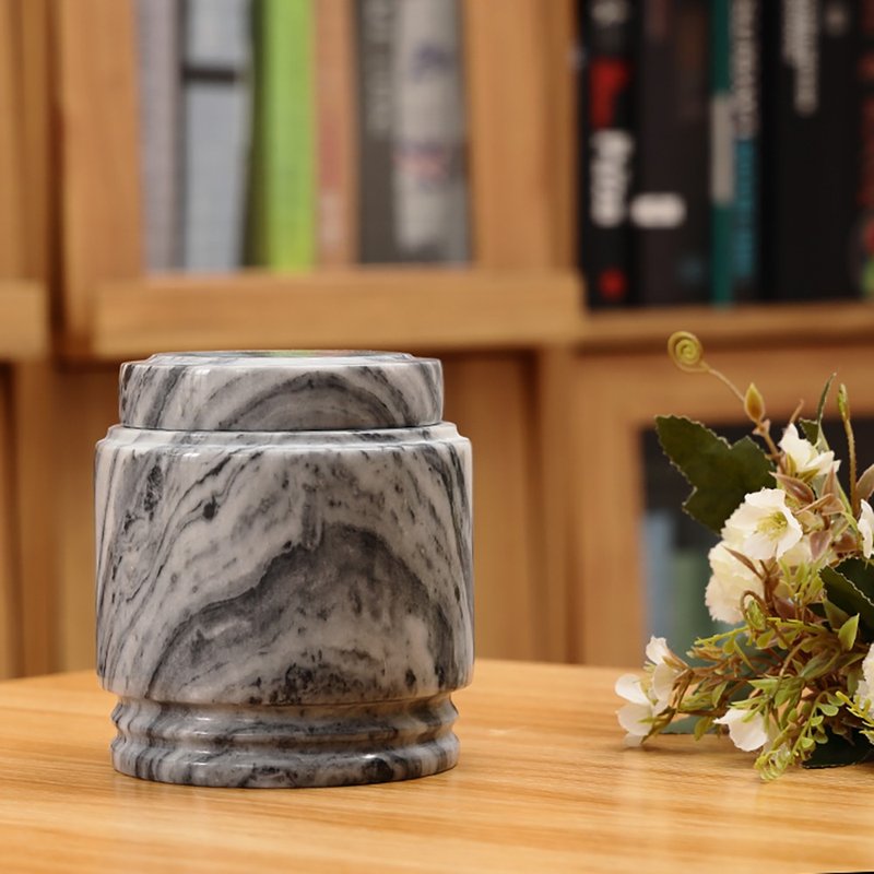 宠物骨灰坛 | 北欧风灰大理石/M - 其他 - 石头 
