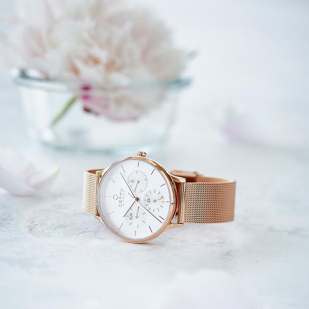 OBAKU 丹麦潮流三眼时尚金属米兰带女表-V212LMVIMV-34MM - 女表 - 不锈钢 