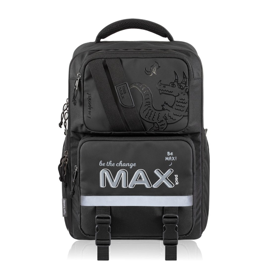 MAX灵感系列 超轻量护脊书包Pro 2S-黑龙神兽 可折叠版 笔电可 - 后背包/双肩包 - 防水材质 黑色