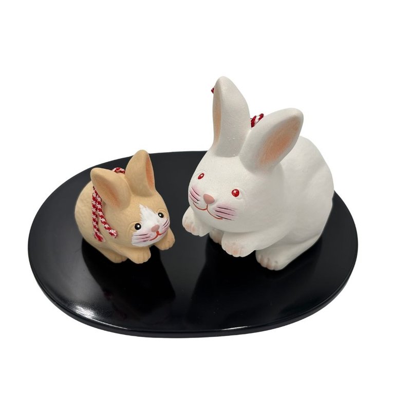 【招福干支】开运干支 生肖兔 缘起物 来福兔 R25 - 摆饰 - 其他材质 白色