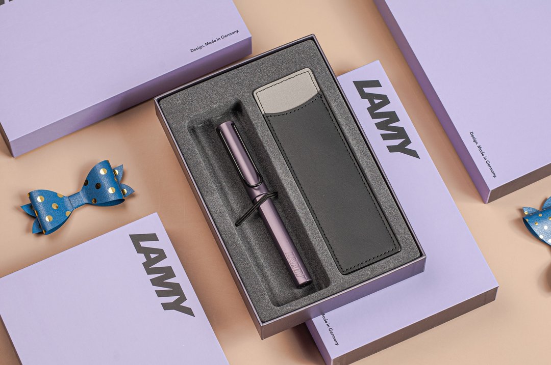 【雷雕刻字】LAMY 钢珠笔 限量单入笔套礼盒 /AL star 2025 紫灰 - 钢珠笔 - 铝合金 紫色