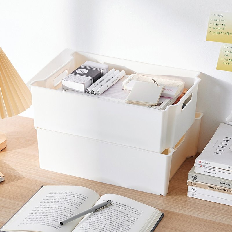 日本天马 可层叠置物收纳篮(附把手)-M-3入-多色可选 - 收纳用品 - 塑料 多色