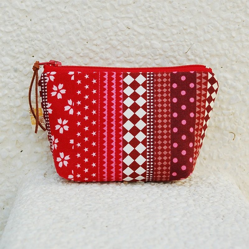 简约风格_红 零钱包 - 零钱包 - 棉．麻 红色