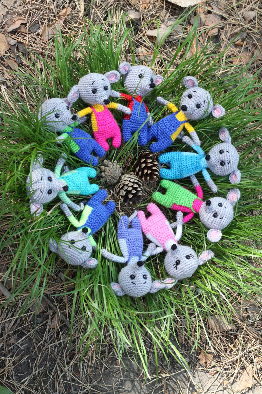 Crochet mouse 3,9 inch, Crochet mouse Stuffed toy, mouse toy,  knitted mouse - 玩具/玩偶 - 羊毛 