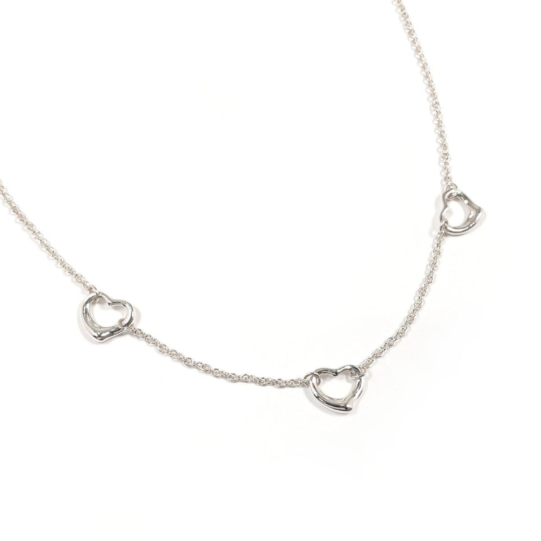 【日本直送 二手美品】蒂芙尼 TIFFANY&Co. 项链 三环 镂空爱心 3P Elsa Peretti 银 925 - 项链 - 纯银 银色