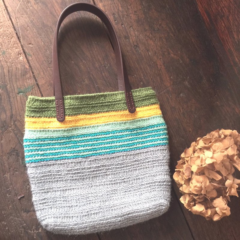 恋爱这回事编织散步提袋/麻线/手提包/购物袋 - 手提包/手提袋 - 棉．麻 多色