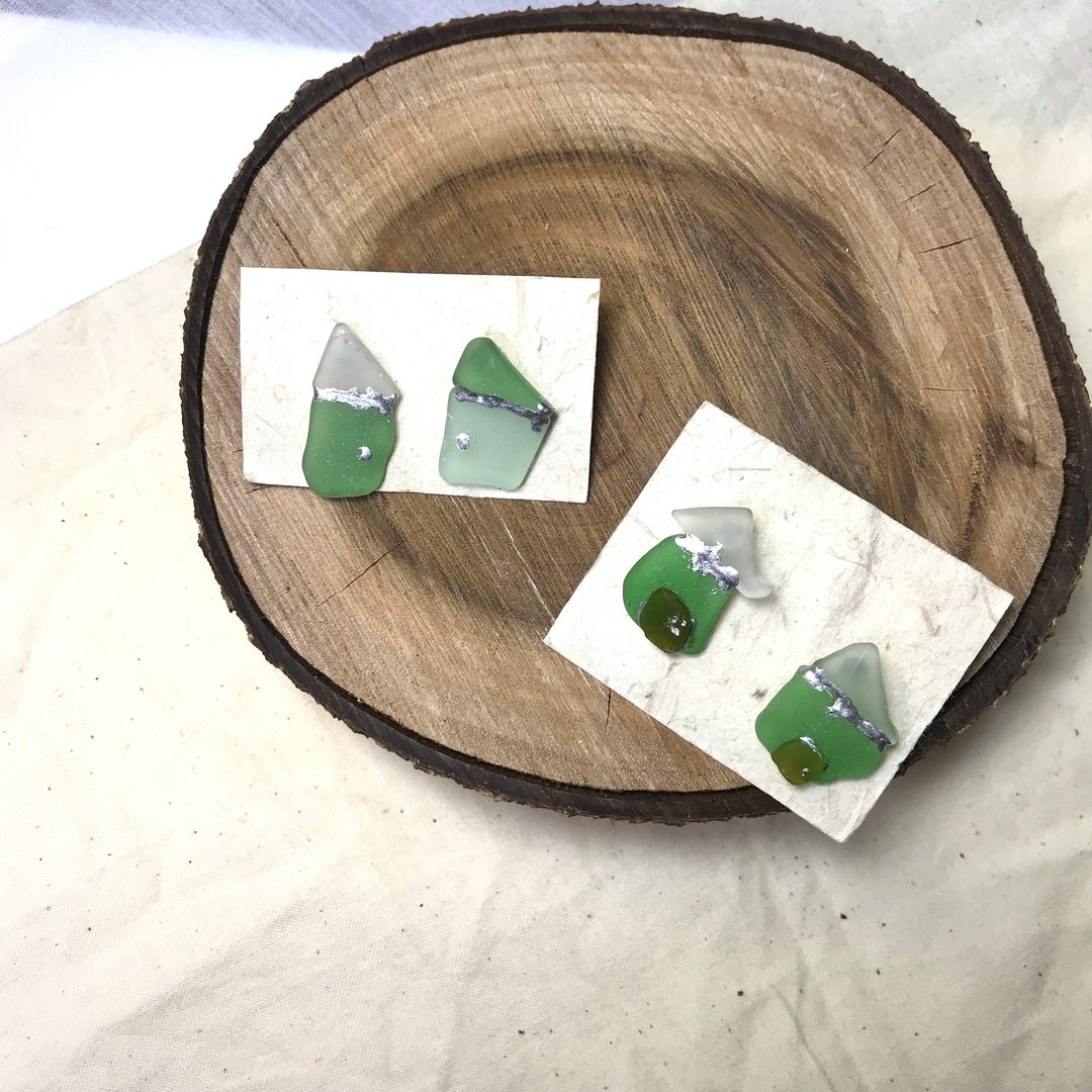【SISIRE |永续珠宝】海玻璃耳环 海玻璃饰品 永续饰品 海废饰品 - 耳环/耳夹 - 玻璃 