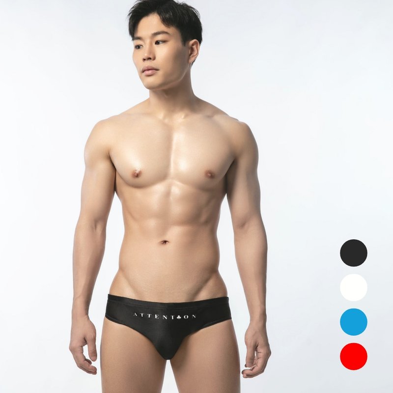 AttentionWear扑克系列王牌三角泳裤【梅花】│ATTENTION 游泳 - 男装泳裤 - 聚酯纤维 黑色