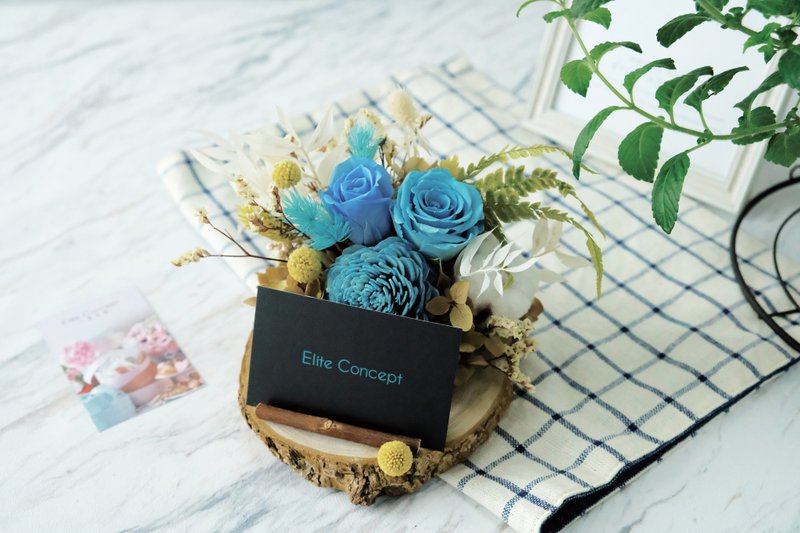 美好邂逅名片座 | 永生花 - 植栽/盆栽 - 植物．花 蓝色