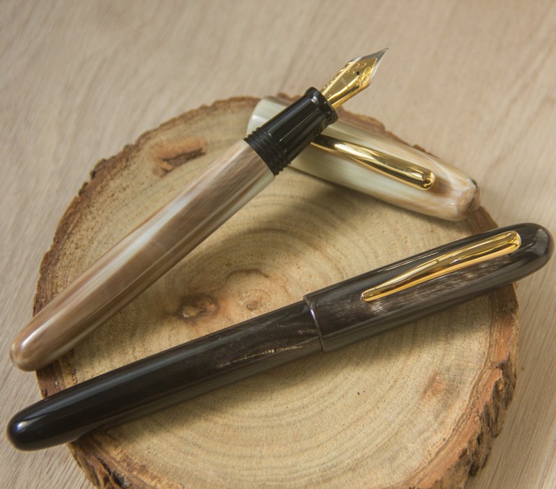 【大赤玉牛角】手工钢笔 定制化 文具 - 钢笔 - 其他材质 咖啡色