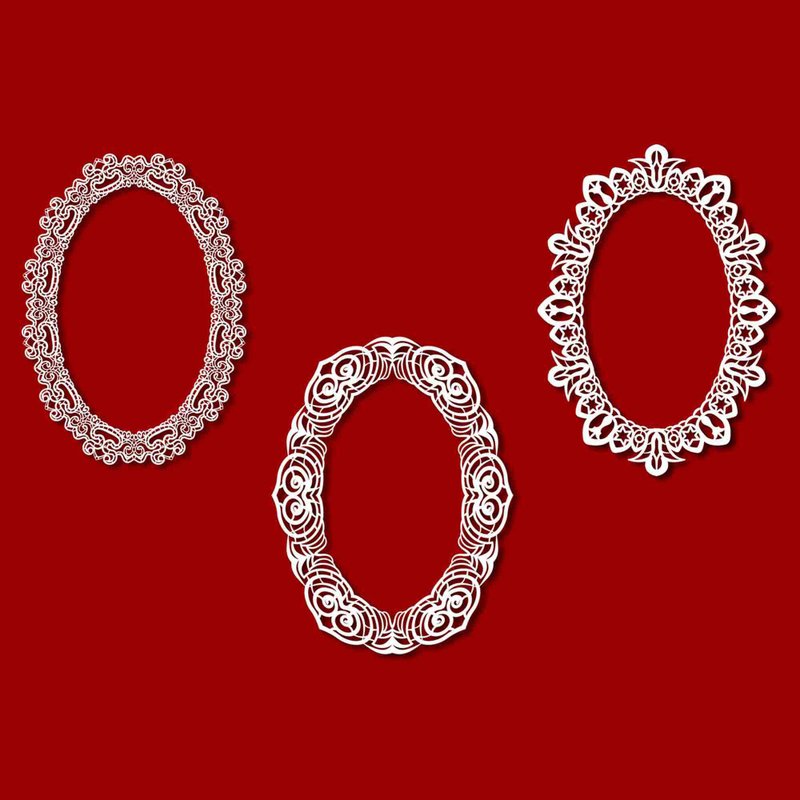 Oval frame svg, mirror frame svg, oval frame pdf, oval frame png, Cricut, SVG - 图文模板设计 - 其他材质 