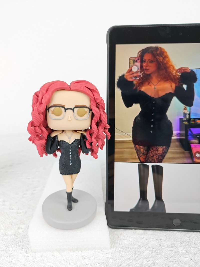 纯手工定制美国Funko Pop 自画肖像公仔娃娃男朋友老公生日礼物 - 玩偶/公仔 - 粘土 多色